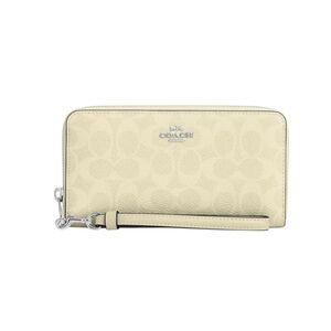 Women’s Long Zip Around Wallet In Signature Canvas